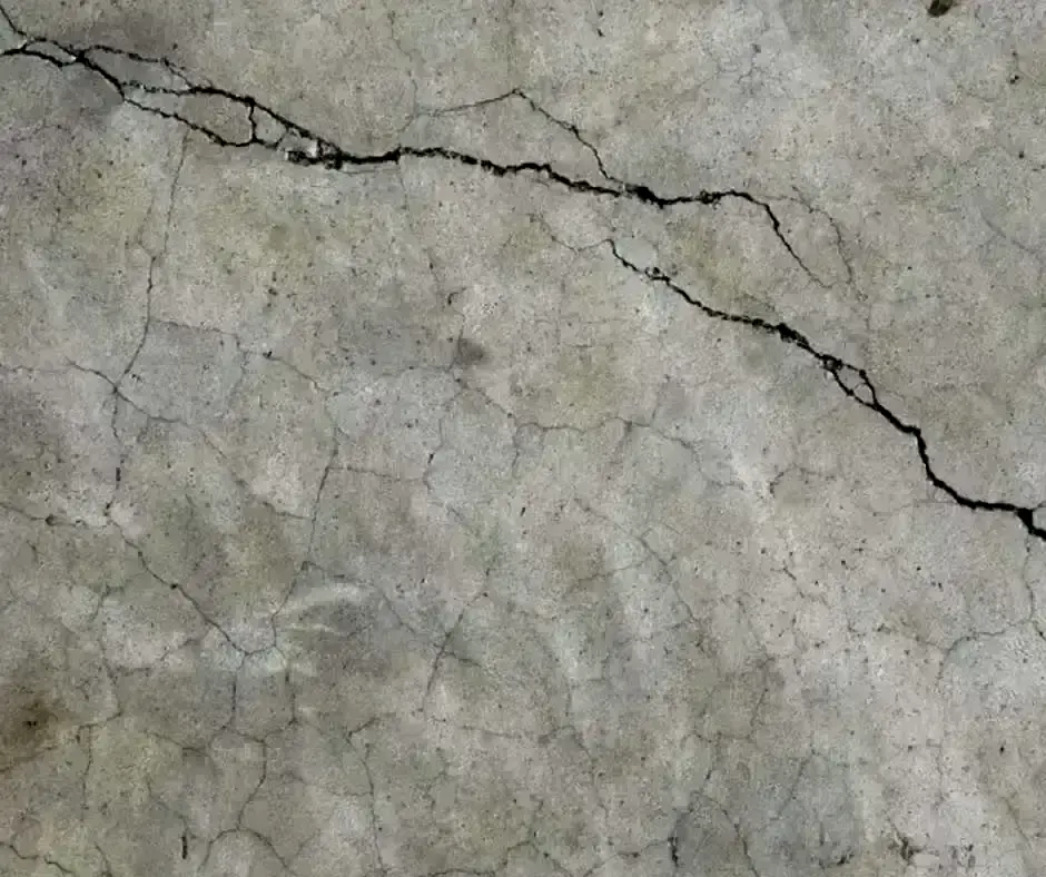 Close-up of a concrete floor Basement Crack Repair Richmond, VA