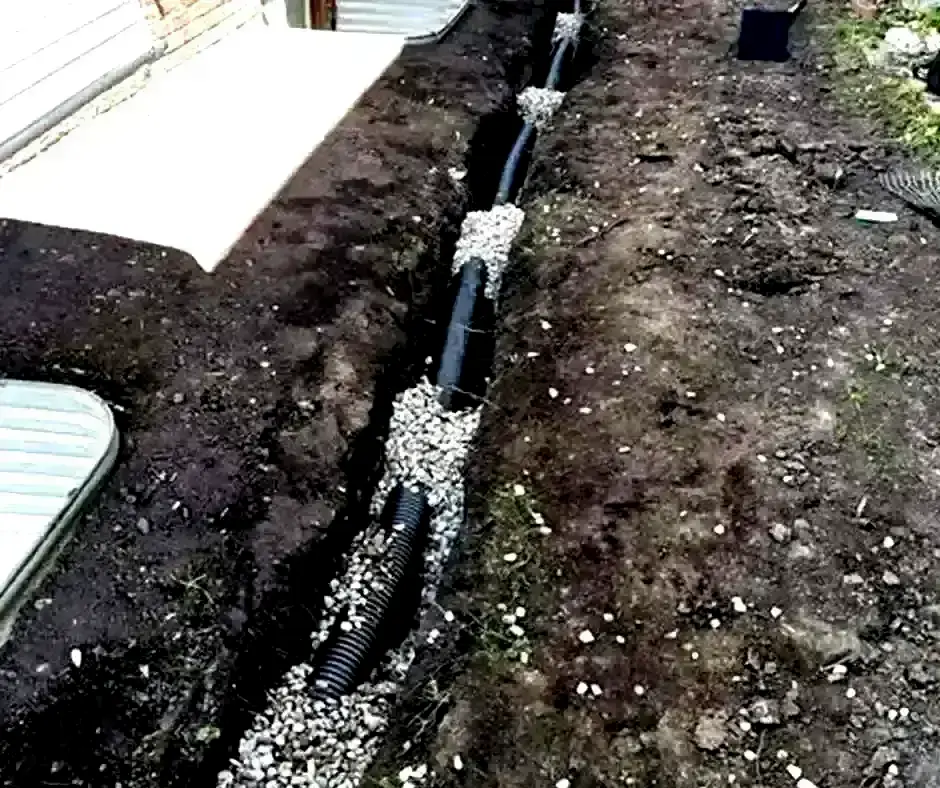 Completed Efficient French Drain Installation in Richmond, VA